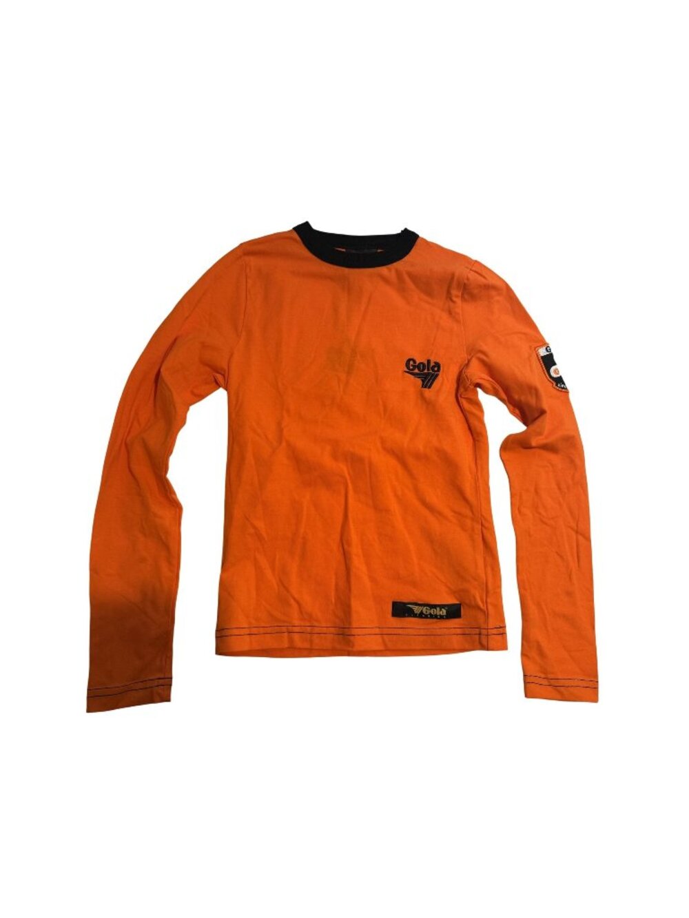NWT Gola Womens Long Sleeve Orange T Retro Patch Size XS [jb]